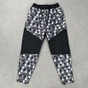 Nike Black & Gray Geometric Track Joggers